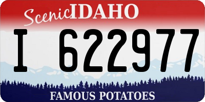ID license plate I622977