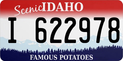 ID license plate I622978