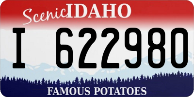 ID license plate I622980