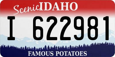ID license plate I622981
