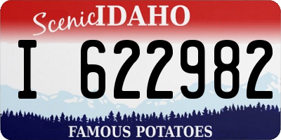 ID license plate I622982