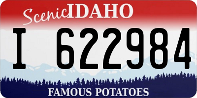 ID license plate I622984