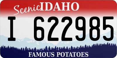 ID license plate I622985