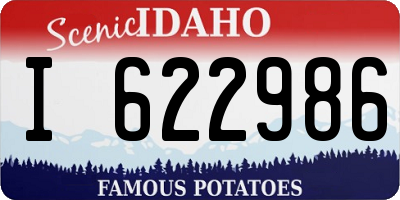 ID license plate I622986