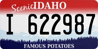 ID license plate I622987