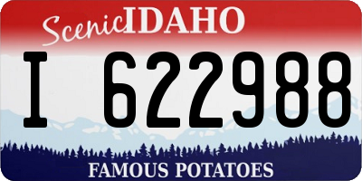 ID license plate I622988