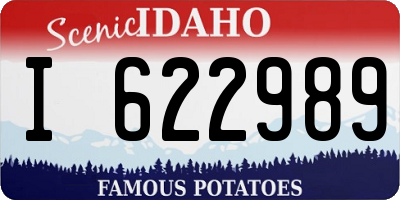 ID license plate I622989