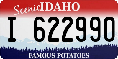 ID license plate I622990