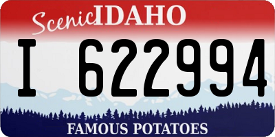 ID license plate I622994