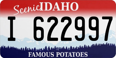 ID license plate I622997
