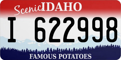 ID license plate I622998