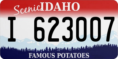 ID license plate I623007