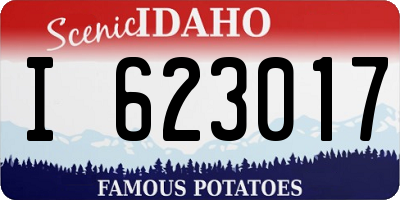 ID license plate I623017