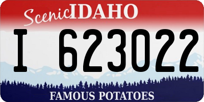 ID license plate I623022