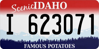 ID license plate I623071