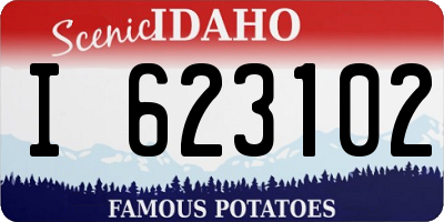 ID license plate I623102