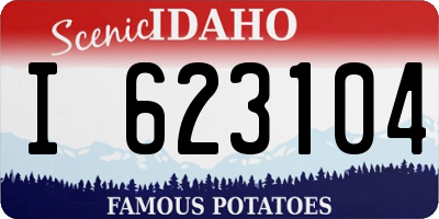 ID license plate I623104