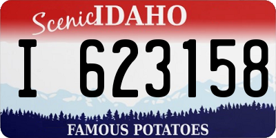 ID license plate I623158