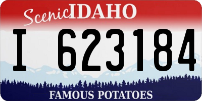 ID license plate I623184