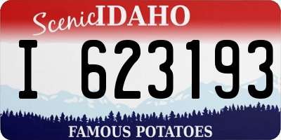 ID license plate I623193
