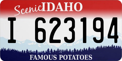 ID license plate I623194
