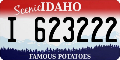 ID license plate I623222