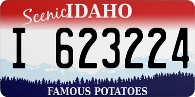 ID license plate I623224