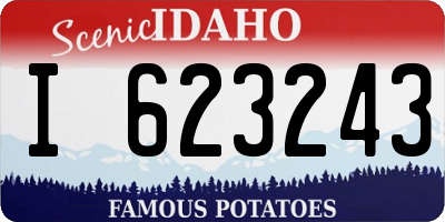 ID license plate I623243