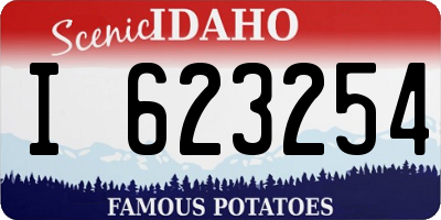 ID license plate I623254