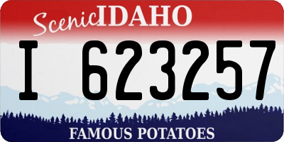 ID license plate I623257