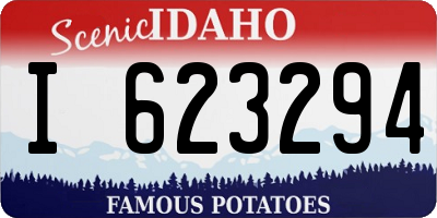 ID license plate I623294
