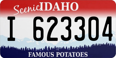 ID license plate I623304