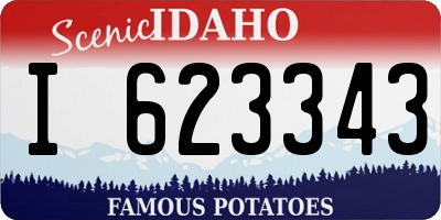 ID license plate I623343