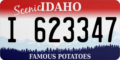 ID license plate I623347