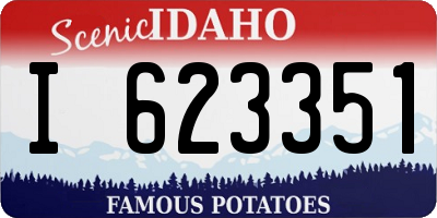 ID license plate I623351
