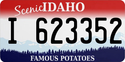 ID license plate I623352
