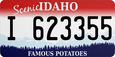 ID license plate I623355