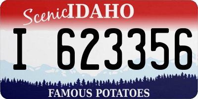 ID license plate I623356