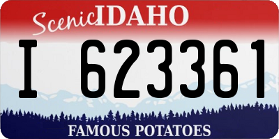 ID license plate I623361