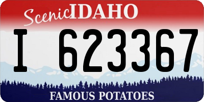 ID license plate I623367
