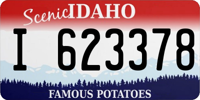 ID license plate I623378