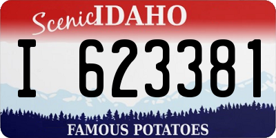 ID license plate I623381