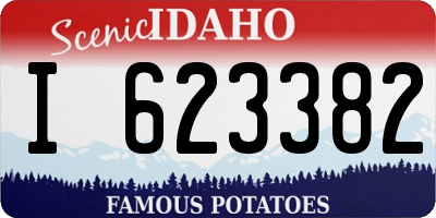 ID license plate I623382