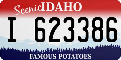 ID license plate I623386