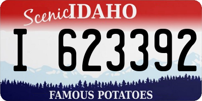 ID license plate I623392