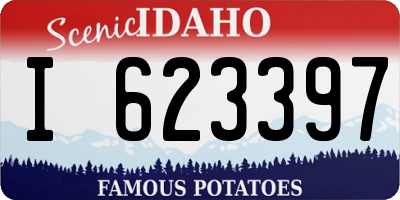ID license plate I623397