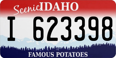 ID license plate I623398