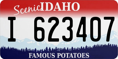 ID license plate I623407