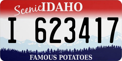 ID license plate I623417