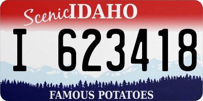 ID license plate I623418